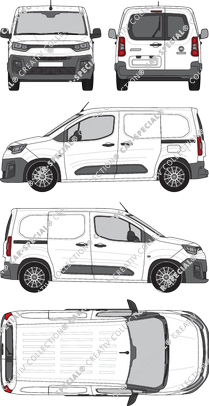 Fiat Doblò Cargo, fourgon, L1, Heck verglast, Rear Wing Doors, 2 Sliding Doors (2022)