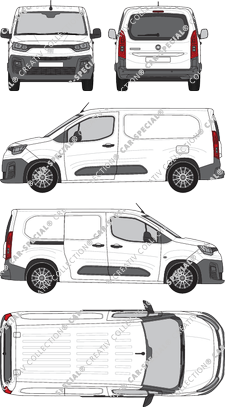 Fiat Doblò Cargo, van/transporter, L2, rear window, Rear Flap, 1 Sliding Door (2022)
