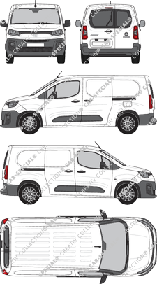 Fiat Doblò Cargo, van/transporter, L2, rear window, Rear Wing Doors, 2 Sliding Doors (2022)