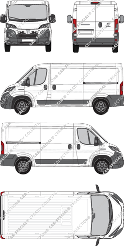 Fiat Ducato, Kastenwagen, L2H1, Rear Wing Doors, 2 Sliding Doors (2024)