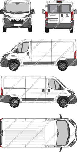 Fiat Ducato, Kastenwagen, L2H1, Heck verglast, Rear Wing Doors, 1 Sliding Door (2024)