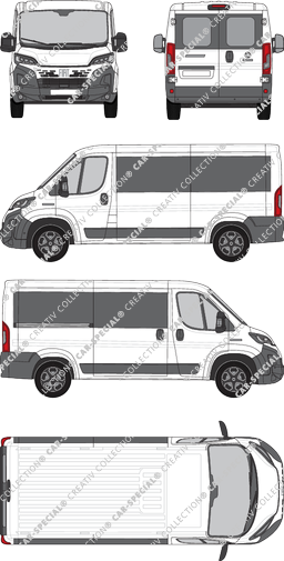 Fiat Ducato, Kleinbus, L2H1, Rear Wing Doors, 1 Sliding Door (2024)