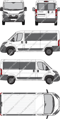 Fiat Ducato, Kleinbus, L2H1, Rear Wing Doors, 2 Sliding Doors (2024)