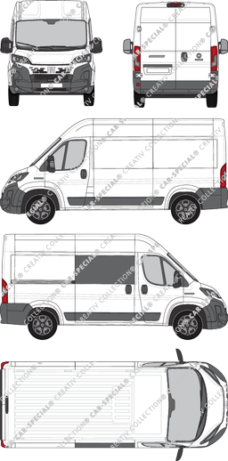 Fiat Ducato, Kastenwagen, L2H2, rechts teilverglast, Rear Wing Doors, 1 Sliding Door (2024)