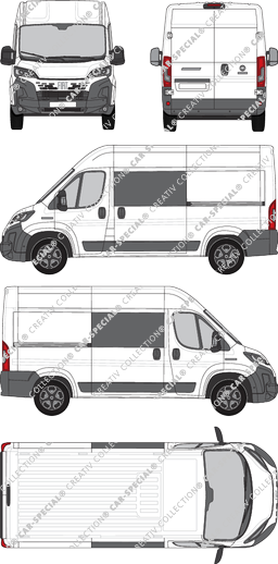 Fiat Ducato, van/transporter, L2H2, double cab, Rear Wing Doors, 2 Sliding Doors (2024)