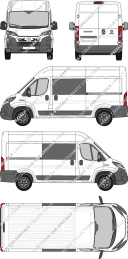 Fiat Ducato, Kastenwagen, L2H2, Doppelkabine, Rear Wing Doors, 2 Sliding Doors (2024)