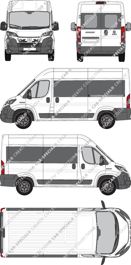 Fiat Ducato, minibus, L2H2, Rear Wing Doors, 2 Sliding Doors (2024)