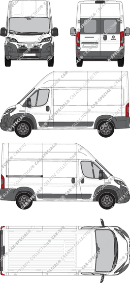 Fiat Ducato, fourgon, L2H3, Heck verglast, Rear Wing Doors, 1 Sliding Door (2024)