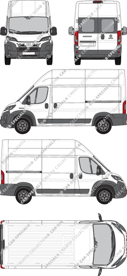 Fiat Ducato, furgone, L2H3, vitre arrière, Rear Wing Doors, 2 Sliding Doors (2024)