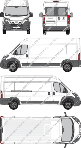 Fiat Ducato, van/transporter, L3H2, rear window, Rear Wing Doors, 1 Sliding Door (2024)