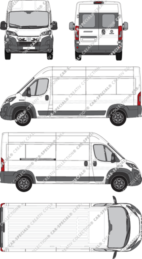 Fiat Ducato, furgone, L3H2, vitre arrière, Rear Wing Doors, 1 Sliding Door (2024)