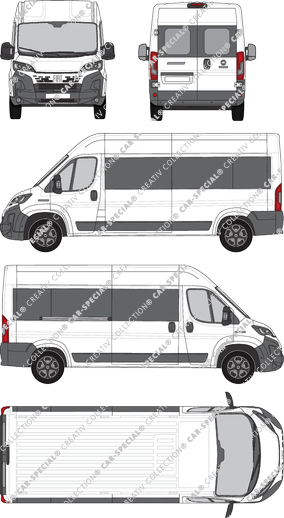 Fiat Ducato, Kleinbus, L3H2, Rear Wing Doors, 1 Sliding Door (2024)