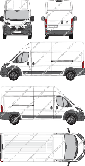 Fiat Ducato, furgone, L3H3, Rear Wing Doors, 2 Sliding Doors (2024)