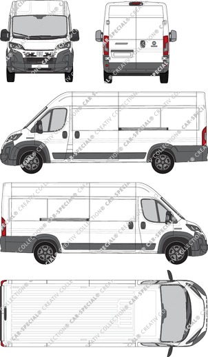 Fiat Ducato, Kastenwagen, L4H2, Rear Wing Doors, 2 Sliding Doors (2024)