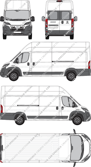 Fiat Ducato, van/transporter, L4H3, rear window, Rear Wing Doors, 2 Sliding Doors (2024)