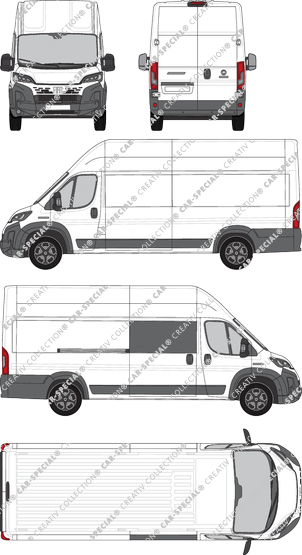 Fiat Ducato, Kastenwagen, L4H3, rechts teilverglast, Rear Wing Doors, 1 Sliding Door (2024)