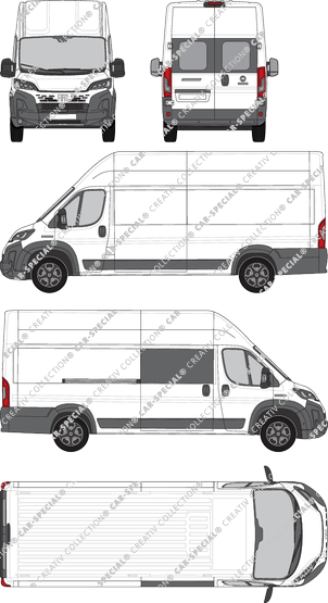 Fiat Ducato, van/transporter, L4H3, teilverglast rechts, Heck vergl., Rear Wing Doors, 1 Sliding Door (2024)