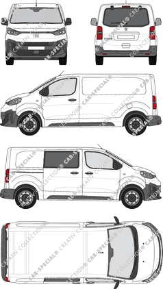 Fiat Scudo, Kastenwagen, L2 Mittel, teilverglast rechts, Rear Flap, 1 Sliding Door (2024)