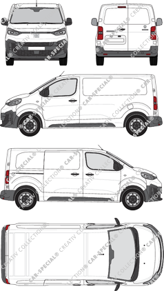 Fiat Scudo, furgone, L2 Mittel, Rear Wing Doors, 1 Sliding Door (2024)