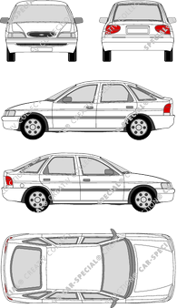 Ford Escort Hatchback, 1992–1995 (Ford_003)