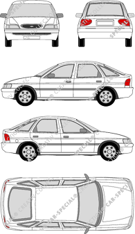 Ford Escort, Kombilimousine, 5 Doors (1992)