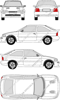 Ford Escort Hatchback, 1992–1996 (Ford_005)