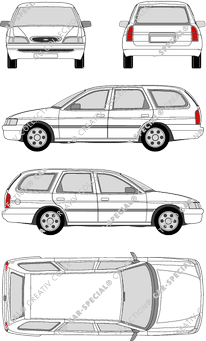 Ford Escort Turnier Station wagon, 1992–1995 (Ford_006)