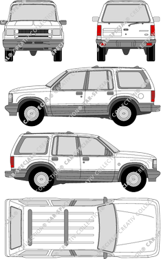 Ford Explorer combi, 1990–1993 (Ford_008)