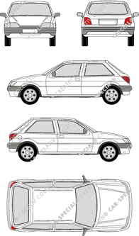 Ford Fiesta Kombilimousine, 1989–1996 (Ford_009)