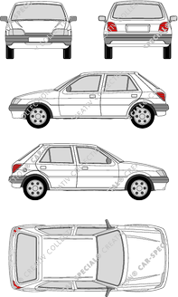 Ford Fiesta Hatchback, 1989–1996 (Ford_011)