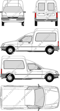 Ford Fiesta van/transporter, 1989–1997 (Ford_013)