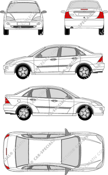 Ford Focus, limusina, 4 Doors (1998)