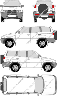 Ford Maverick station wagon, 1996–2001 (Ford_024)