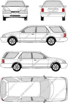 Ford Scorpio Turnier Station wagon, 1985–1994 (Ford_038)