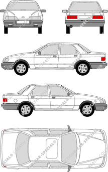 Ford Sierra, limusina, 4 Doors (1987)