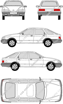 Ford Sierra, Hayon, 5 Doors (1987)