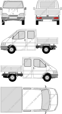 Ford Transit, Pritsche, Doppelkabine (1994)