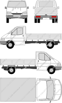 Ford Transit, Pritsche, Einzelkabine (1994)