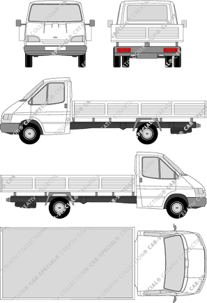 Ford Transit, Pritsche, Einzelkabine (1994)