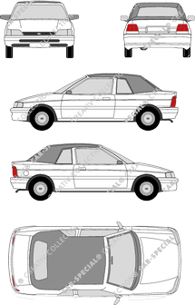 Ford Escort, Convertible, 2 Doors (1983)