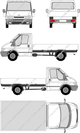 Ford Transit, M, pianale, empattement  moyen, Einzelkabine (2000)