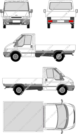 Ford Transit, K, pont, Radstand kurz, cabine Solo (2000)