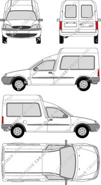 Ford Fiesta Courier, Courier, Hochdachkombi, 3 Doors (2000)