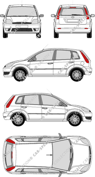 Ford Fiesta Hatchback, 2002–2005 (Ford_102)