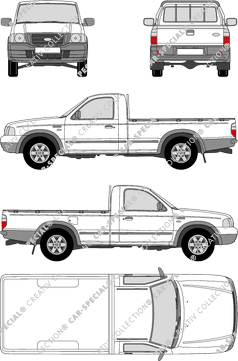 Ford Ranger, Pick-up, single cab, 2 Doors (2002)