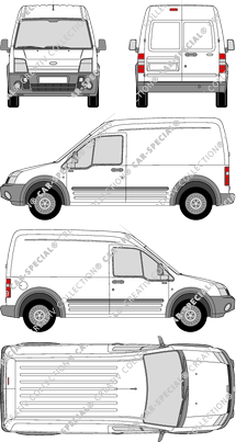 Ford Transit Connect, furgone, Rear Wing Doors (2002)