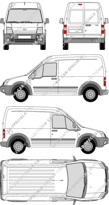 Ford Transit Connect, van/transporter, Rear Wing Doors (2002)