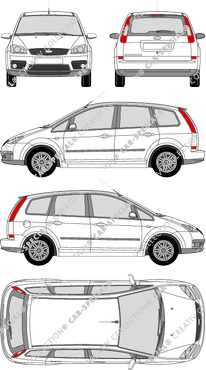 Ford C-Max break, 2003–2007 (Ford_123)