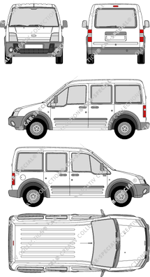 Ford Tourneo Connect kleine Version, kleine Version, Hochdachkombi, Rear Flap, 1 Sliding Door (2002)