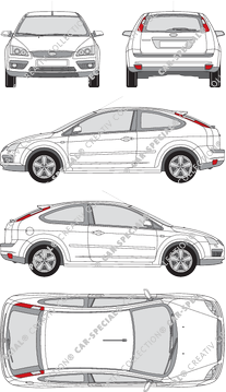 Ford Focus, limusina, 3 Doors (2005)